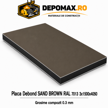 Placa BOND Sand Brown 3mm, 1500x4050mm, aluminiu 0.3mm